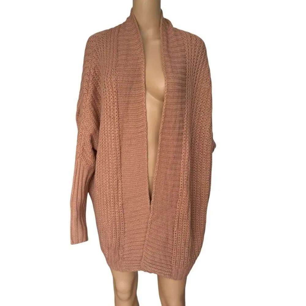 Hudson Gray dolman sleeves open front ribbed knit cardigan size S/M